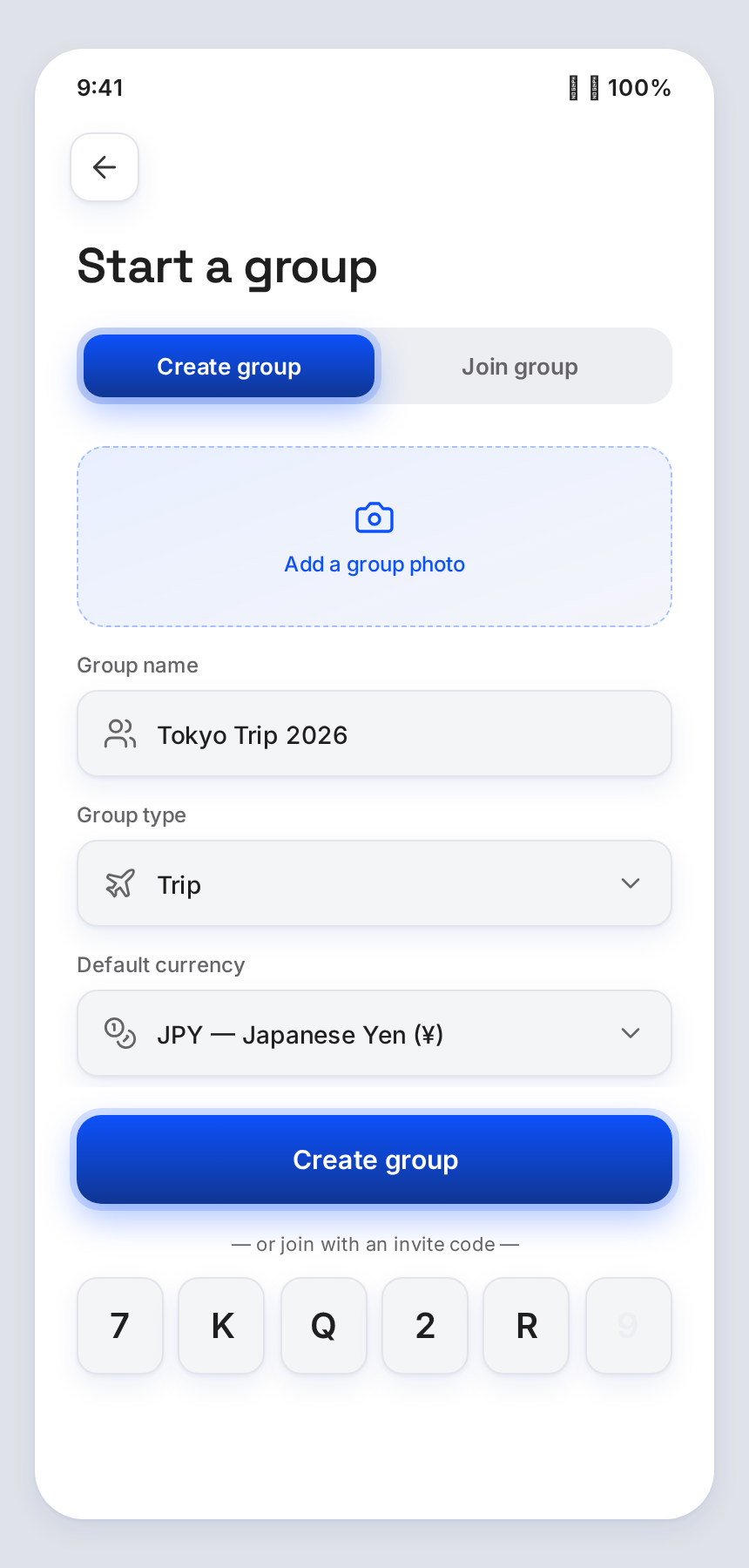 Create or join a group